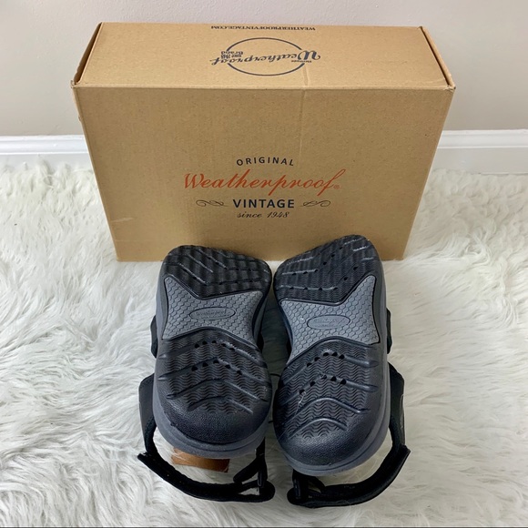 🔥WEATHERPROOF VINTAGE🔥MEN’S FOREST BLACK SANDALS SIZE 13M NEW IN BOX - Picture 5 of 7